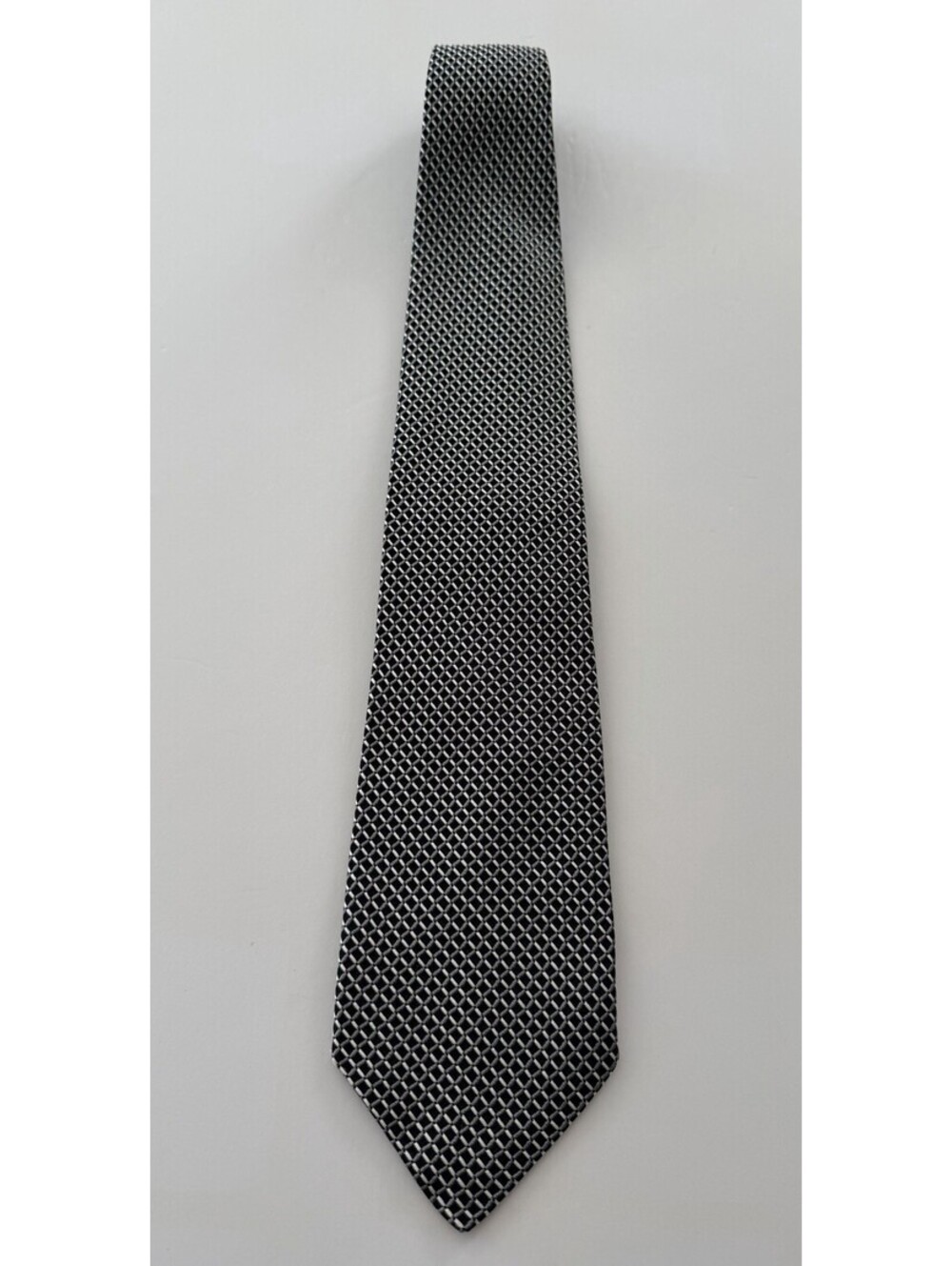 Daniel Cremieux Tie- Black and Silver- Hand Tailored in USA